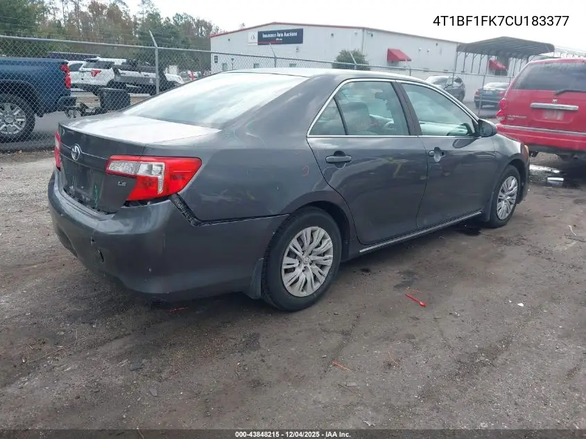 4T1BF1FK7CU183377 2012 Toyota Camry Le