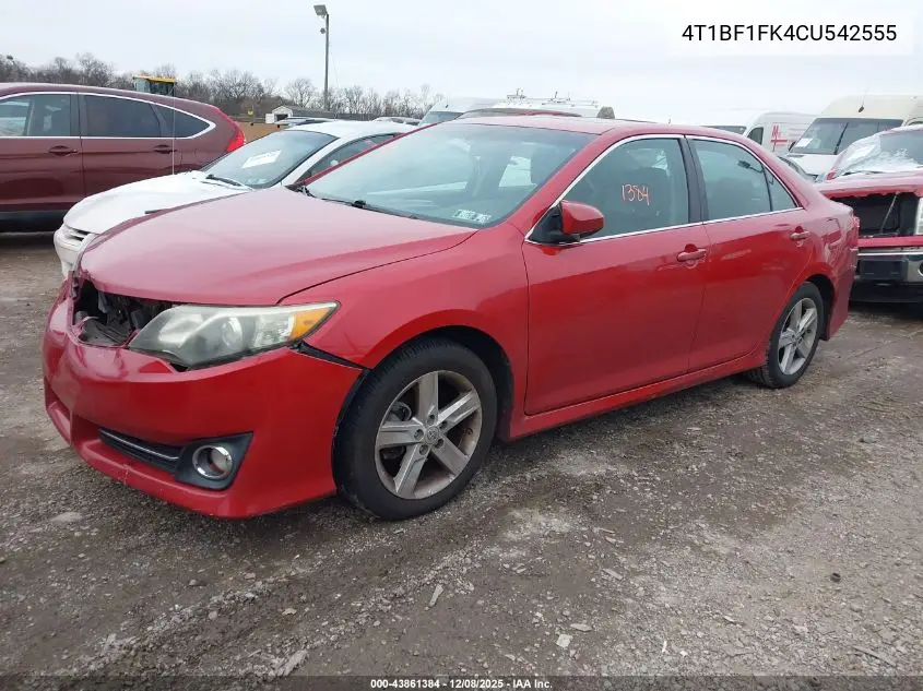 4T1BF1FK4CU542555 2012 Toyota Camry Se