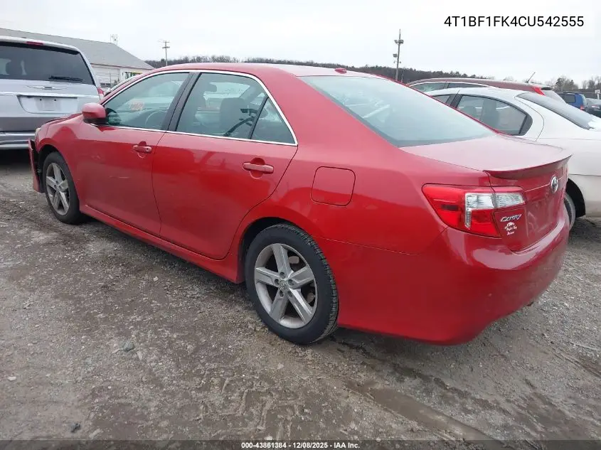 4T1BF1FK4CU542555 2012 Toyota Camry Se