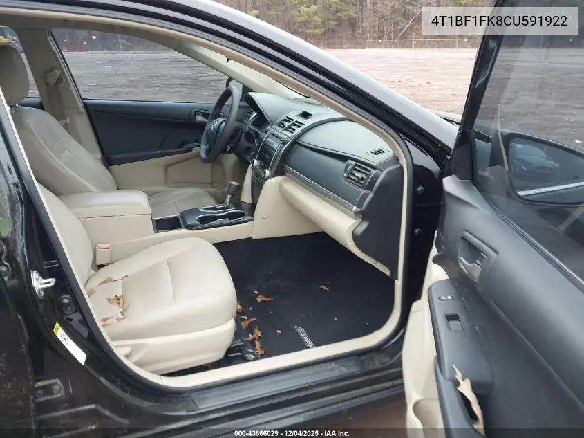 4T1BF1FK8CU591922 2012 Toyota Camry L