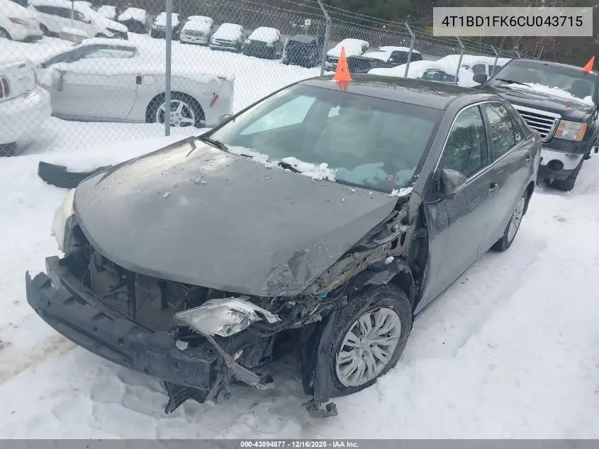 4T1BD1FK6CU043715 2012 Toyota Camry Hybrid Le