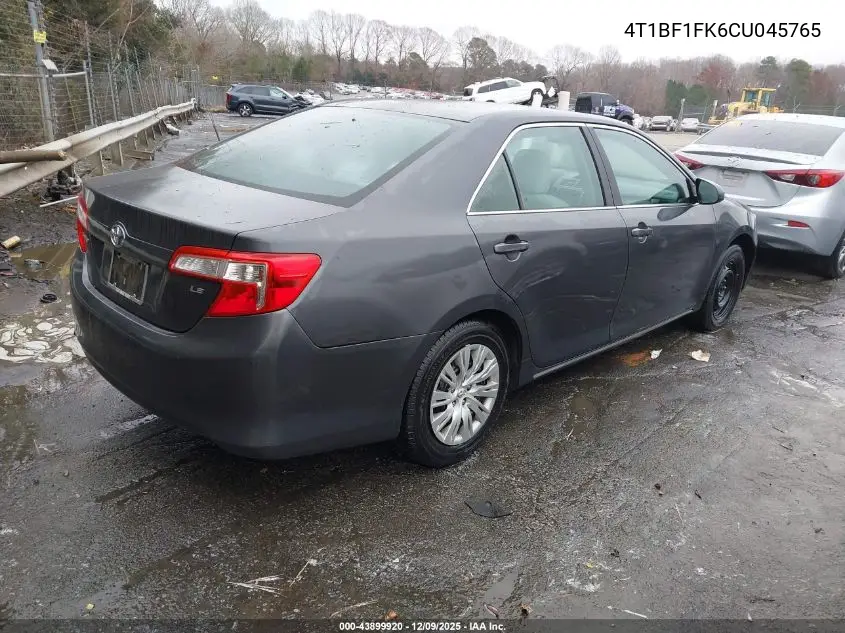 4T1BF1FK6CU045765 2012 Toyota Camry Le