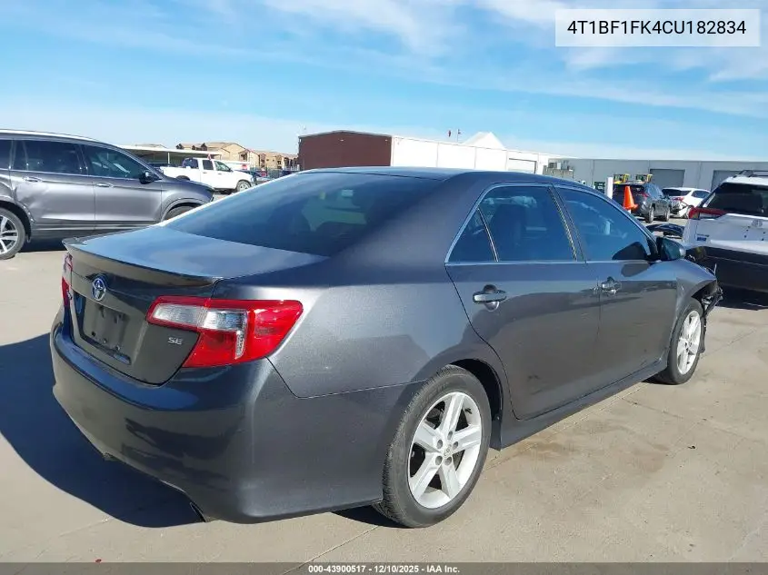 4T1BF1FK4CU182834 2012 Toyota Camry Se