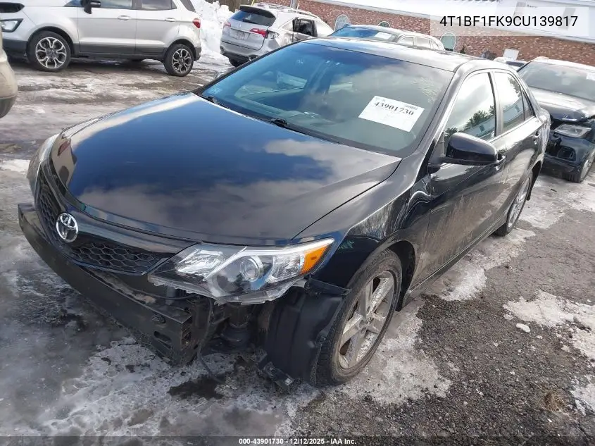 4T1BF1FK9CU139817 2012 Toyota Camry Se