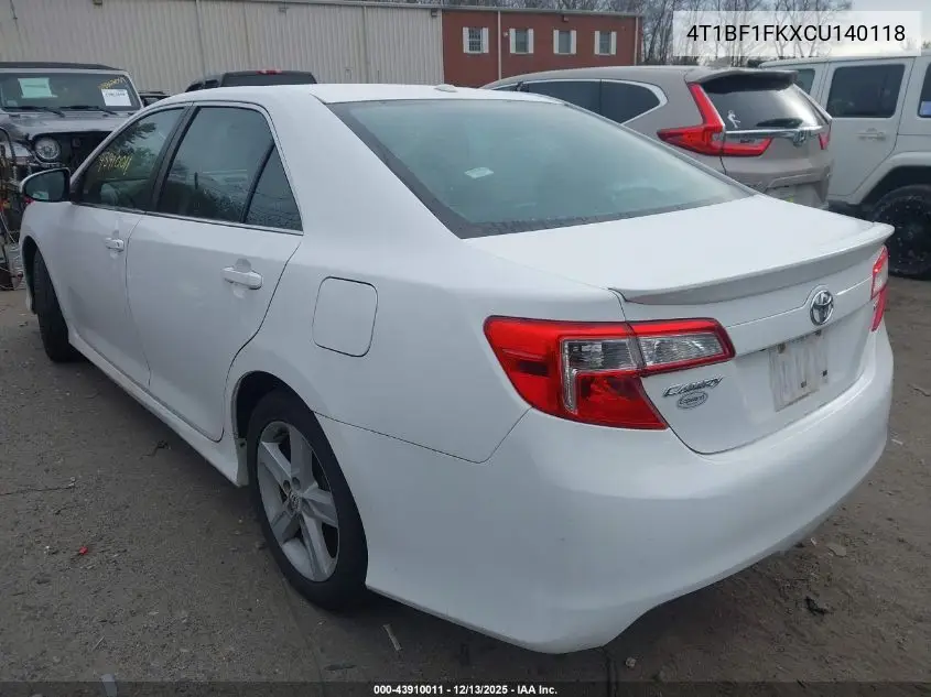 4T1BF1FKXCU140118 2012 Toyota Camry Se