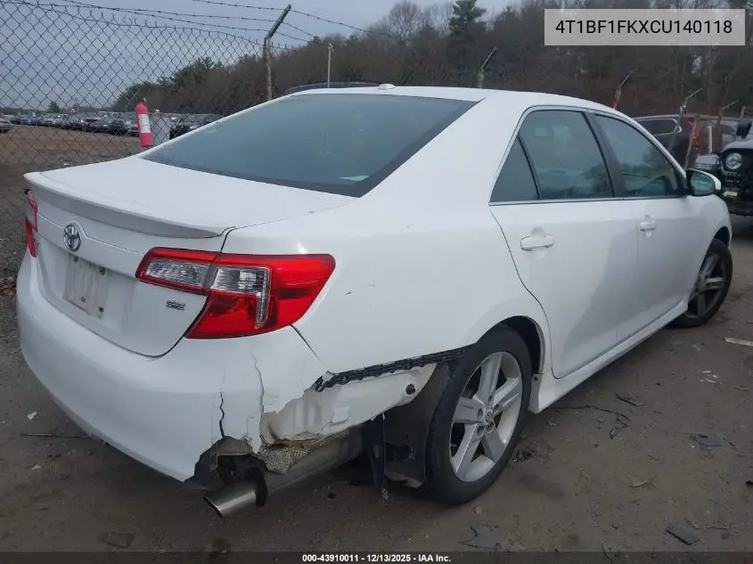 4T1BF1FKXCU140118 2012 Toyota Camry Se
