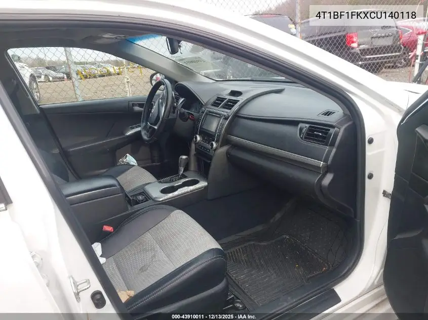 4T1BF1FKXCU140118 2012 Toyota Camry Se