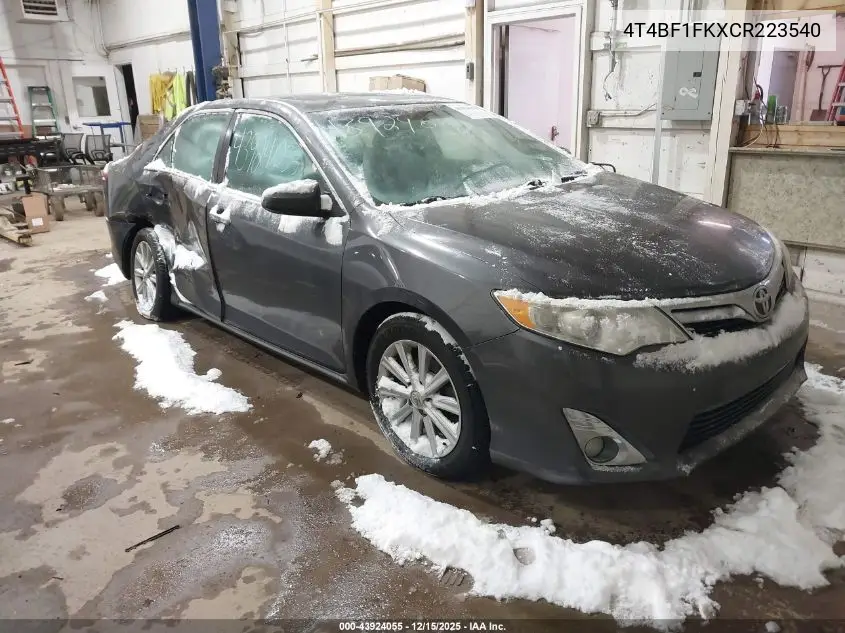 4T4BF1FKXCR223540 2012 Toyota Camry Xle