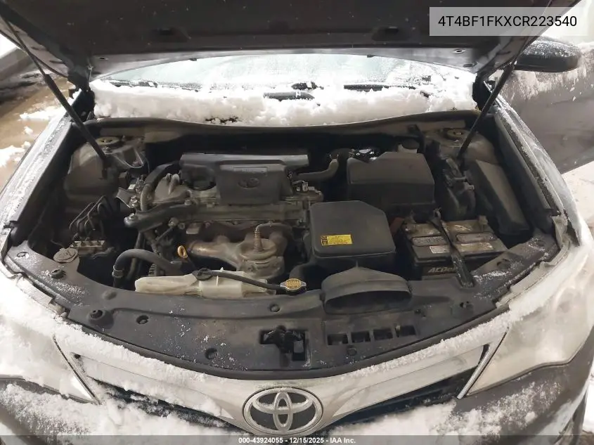 4T4BF1FKXCR223540 2012 Toyota Camry Xle
