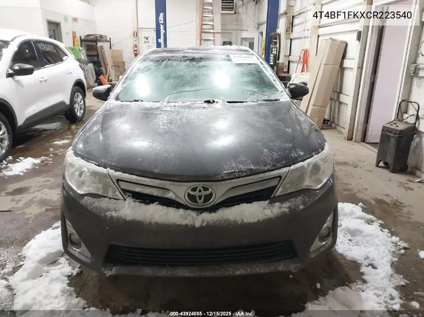 4T4BF1FKXCR223540 2012 Toyota Camry Xle