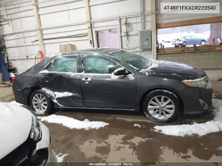 4T4BF1FKXCR223540 2012 Toyota Camry Xle