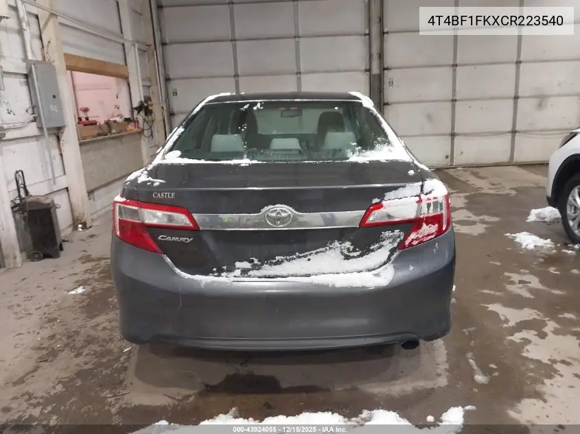 4T4BF1FKXCR223540 2012 Toyota Camry Xle