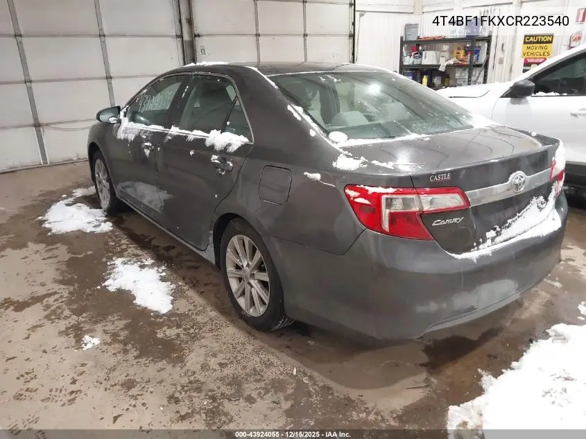 4T4BF1FKXCR223540 2012 Toyota Camry Xle