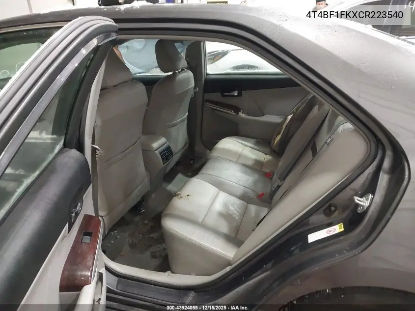 4T4BF1FKXCR223540 2012 Toyota Camry Xle