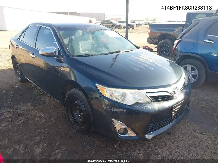 4T4BF1FK8CR233113 2012 Toyota Camry Le