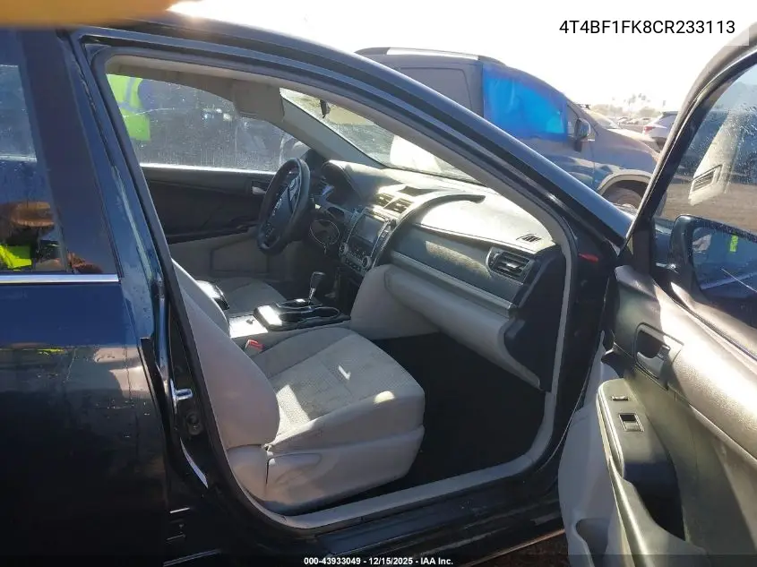 4T4BF1FK8CR233113 2012 Toyota Camry Le