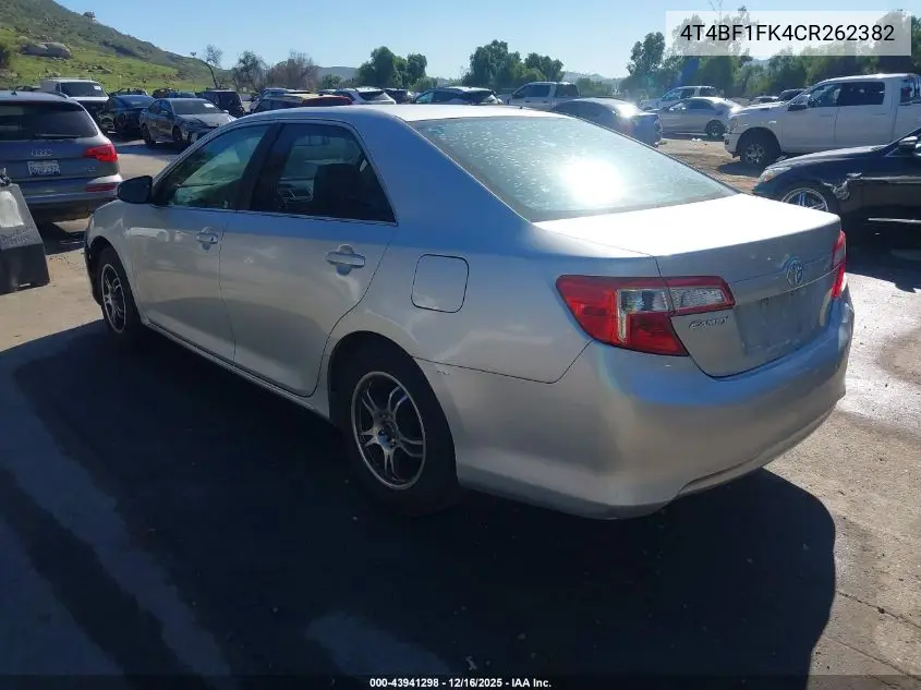 4T4BF1FK4CR262382 2012 Toyota Camry Le