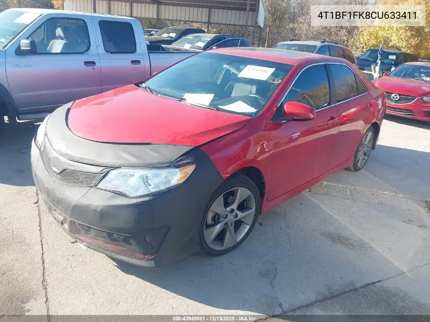 4T1BF1FK8CU633411 2012 Toyota Camry Se Limited Edition