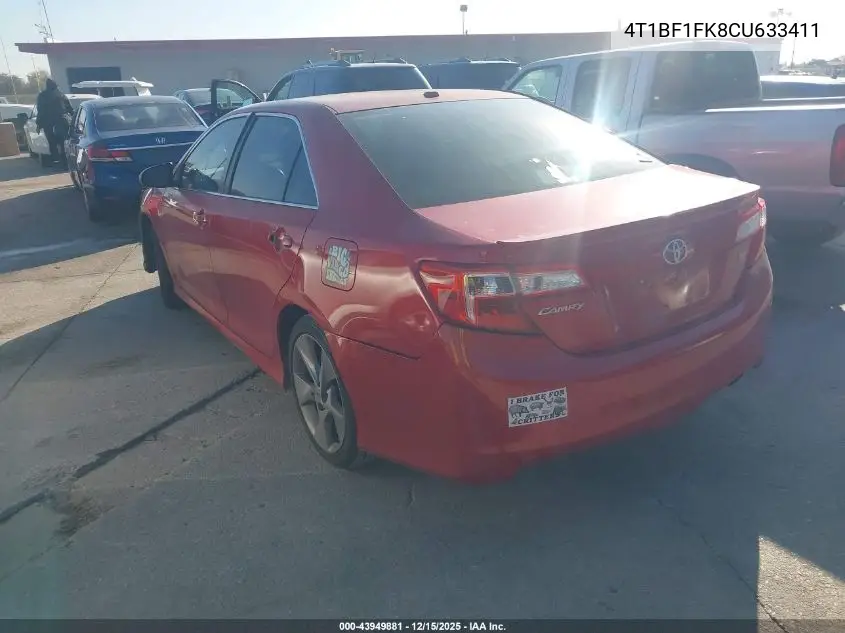 4T1BF1FK8CU633411 2012 Toyota Camry Se Limited Edition