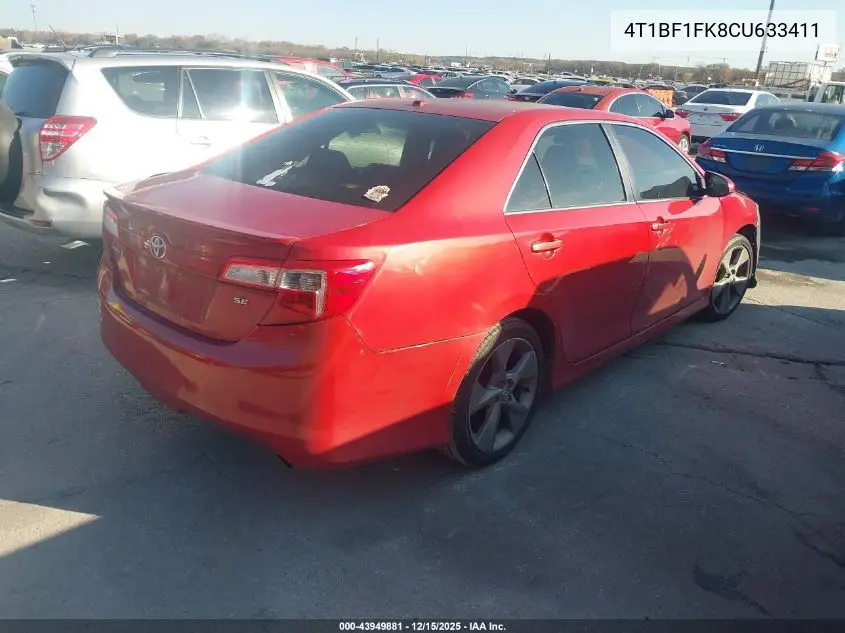 4T1BF1FK8CU633411 2012 Toyota Camry Se Limited Edition
