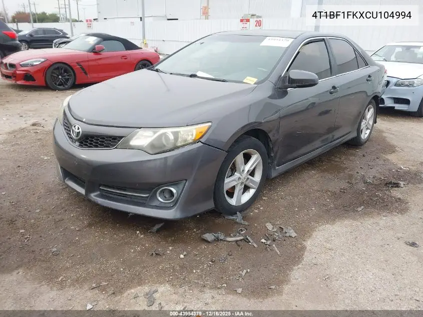 4T1BF1FKXCU104994 2012 Toyota Camry Se