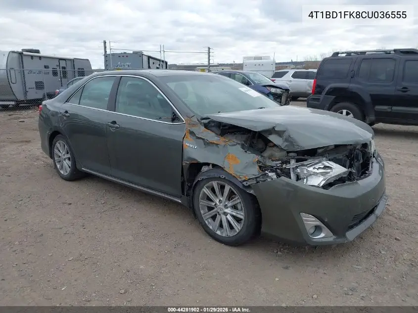 4T1BD1FK8CU036555 2012 Toyota Camry Hybrid Xle