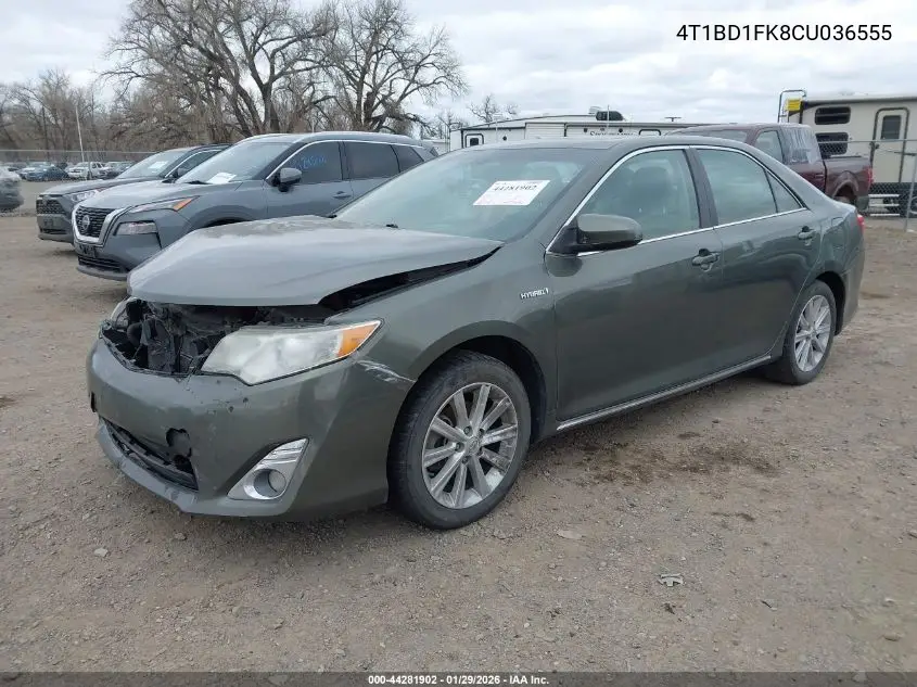 4T1BD1FK8CU036555 2012 Toyota Camry Hybrid Xle