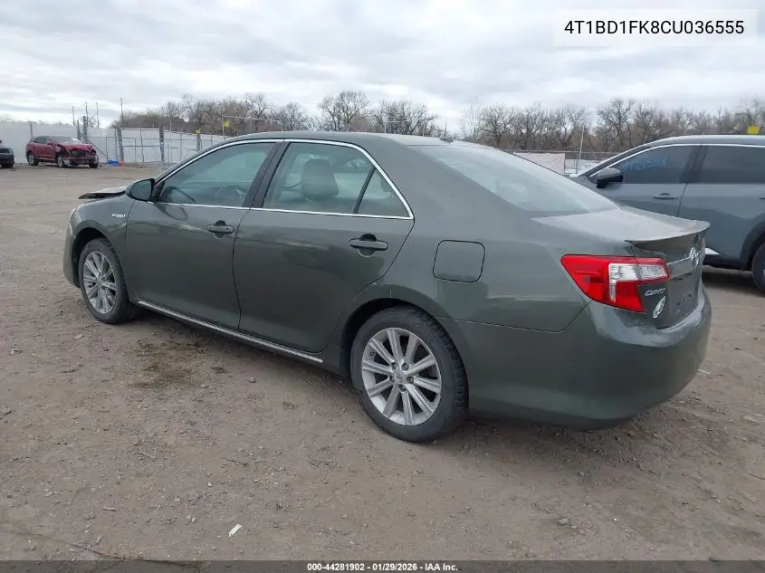 4T1BD1FK8CU036555 2012 Toyota Camry Hybrid Xle