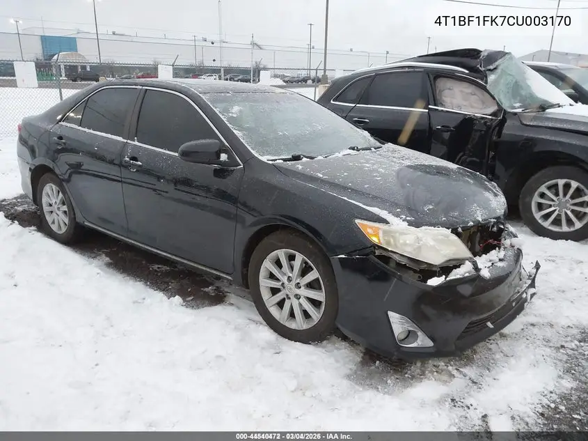4T1BF1FK7CU003170 2012 Toyota Camry Xle
