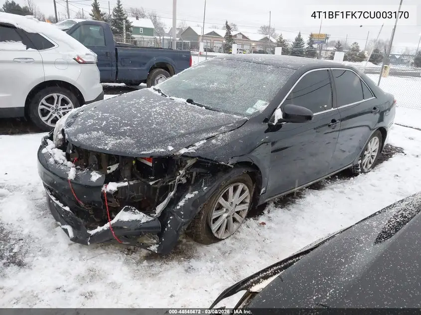 4T1BF1FK7CU003170 2012 Toyota Camry Xle