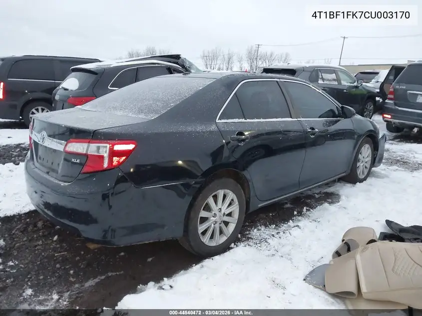 4T1BF1FK7CU003170 2012 Toyota Camry Xle