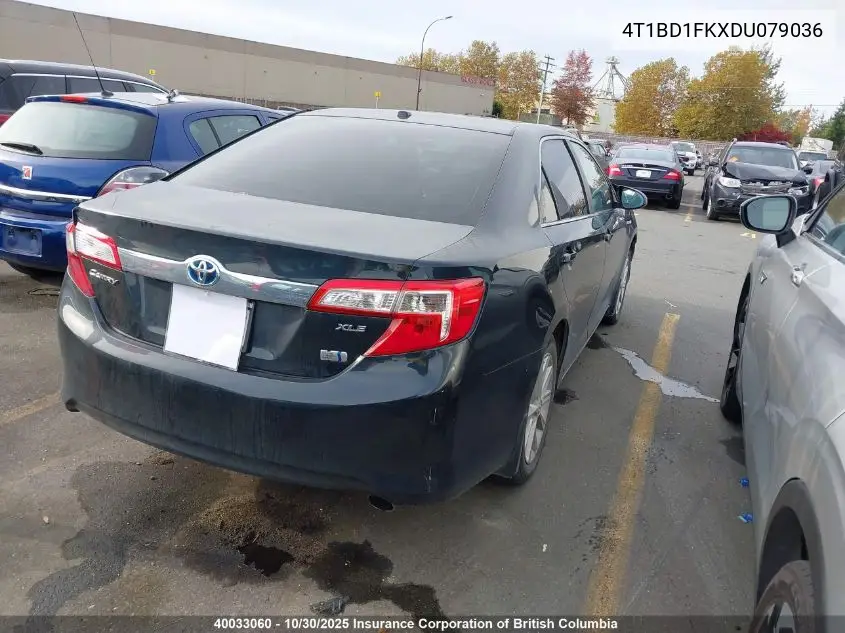 4T1BD1FKXDU079036 2013 Toyota Camry Hybrid/Le/Xle