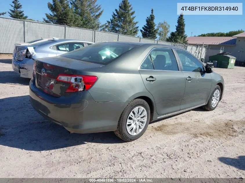 4T4BF1FK8DR314940 2013 Toyota Camry Le