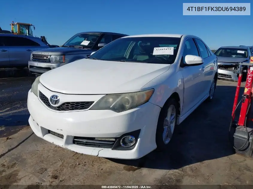 4T1BF1FK3DU694389 2013 Toyota Camry Se