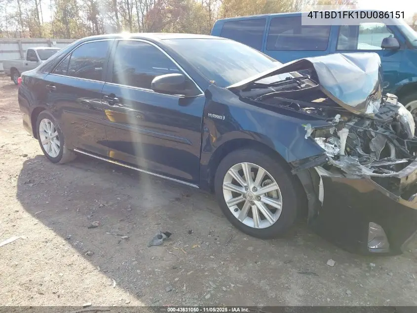 4T1BD1FK1DU086151 2013 Toyota Camry Hybrid Xle