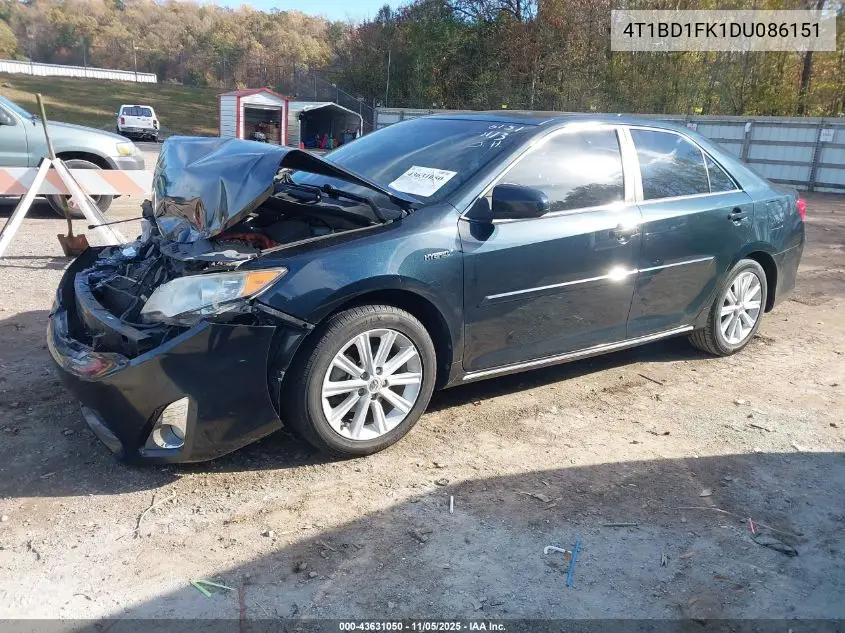 4T1BD1FK1DU086151 2013 Toyota Camry Hybrid Xle