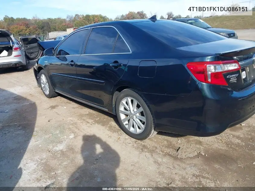 4T1BD1FK1DU086151 2013 Toyota Camry Hybrid Xle