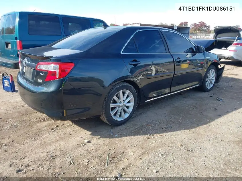 4T1BD1FK1DU086151 2013 Toyota Camry Hybrid Xle