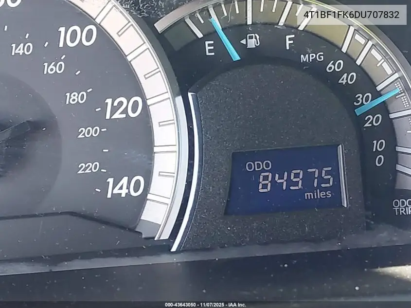 4T1BF1FK6DU707832 2013 Toyota Camry Se
