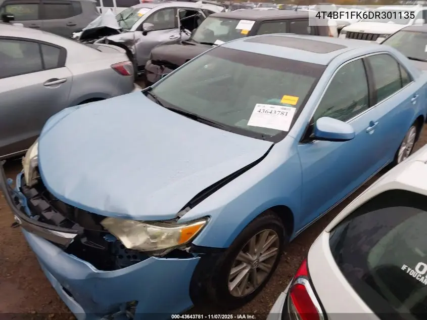 4T4BF1FK6DR301135 2013 Toyota Camry Xle