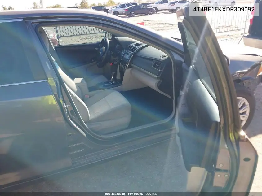 4T4BF1FKXDR309092 2013 Toyota Camry L