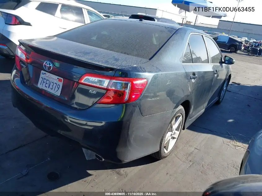 4T1BF1FK0DU663455 2013 Toyota Camry Se