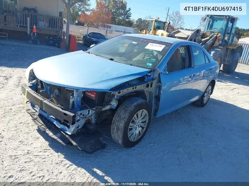 4T1BF1FK4DU697415 2013 Toyota Camry Le