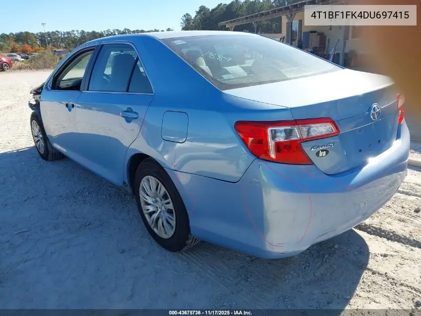 4T1BF1FK4DU697415 2013 Toyota Camry Le