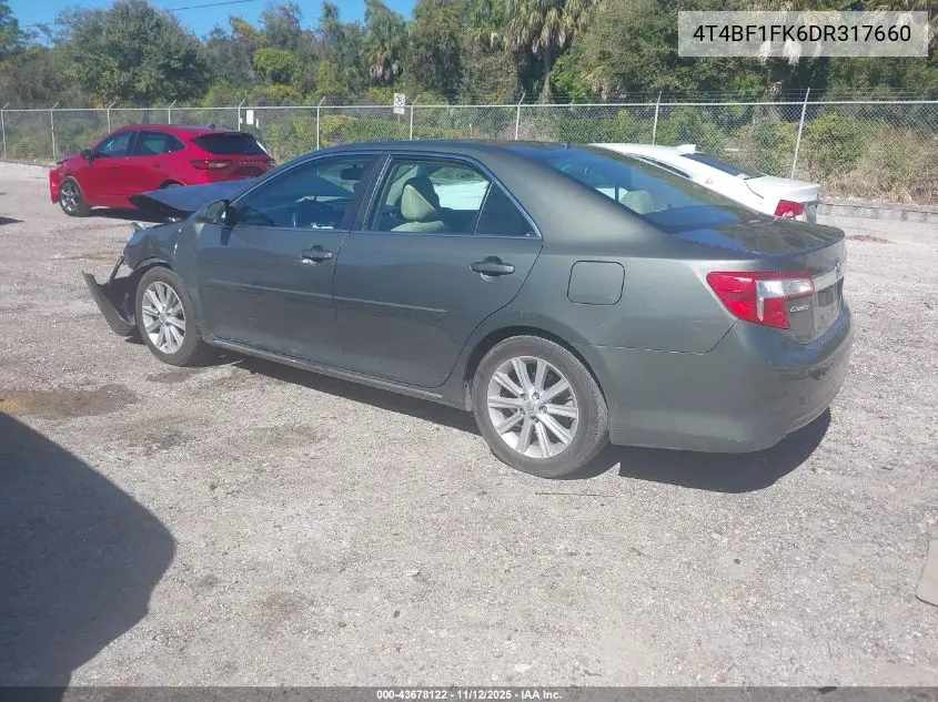 4T4BF1FK6DR317660 2013 Toyota Camry Xle