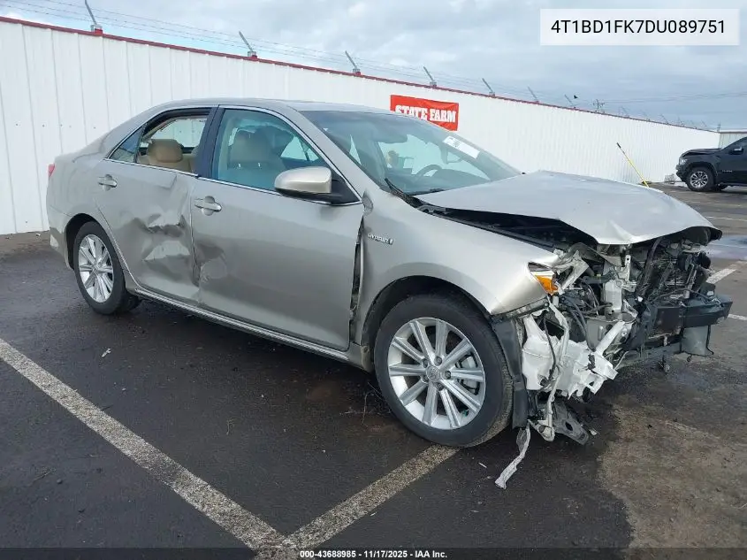 4T1BD1FK7DU089751 2013 Toyota Camry Hybrid Xle