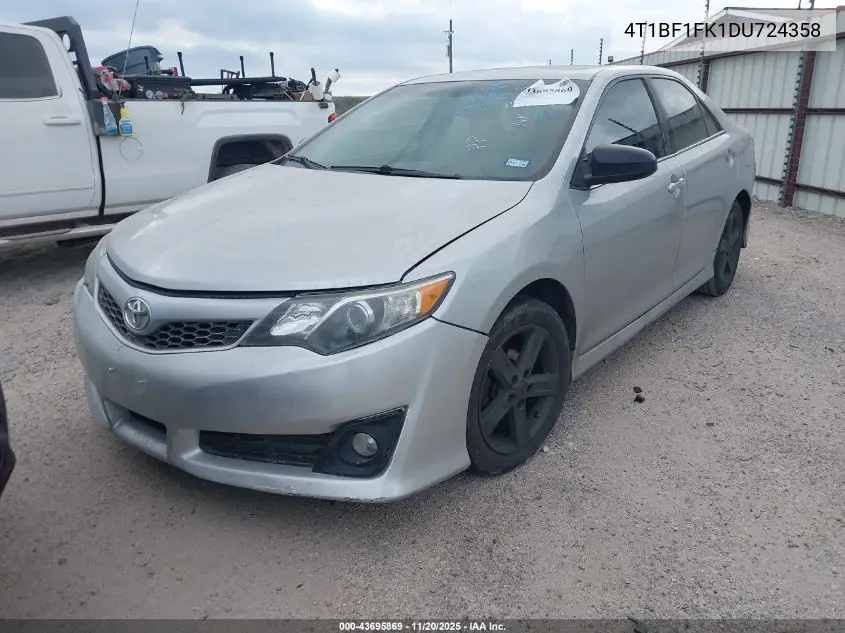 4T1BF1FK1DU724358 2013 Toyota Camry Se