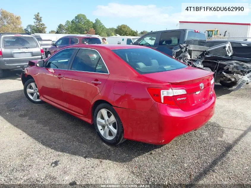 4T1BF1FK6DU662990 2013 Toyota Camry Se