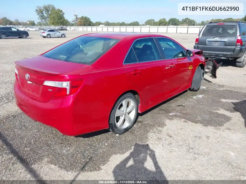 4T1BF1FK6DU662990 2013 Toyota Camry Se