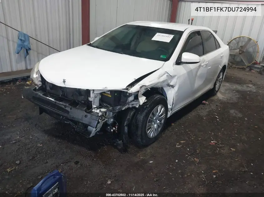 4T1BF1FK7DU724994 2013 Toyota Camry Le